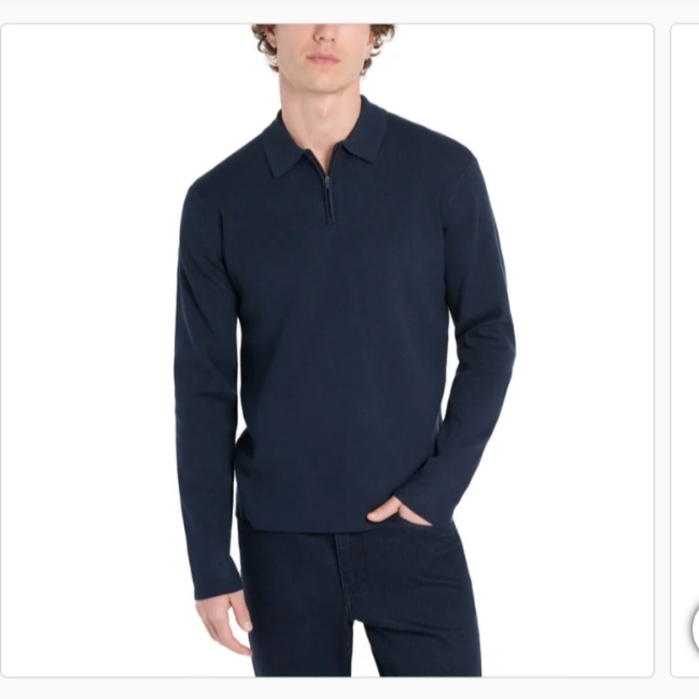 Men's Men's Long-Sleeve 1/4 Zip Polo Sweater